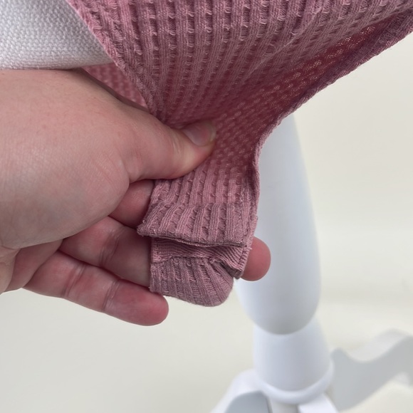 Wild Fable Lightweight Bodysuit Tank V-neck Waffle Texture Women's Size S Pink - Picture 4 of 9